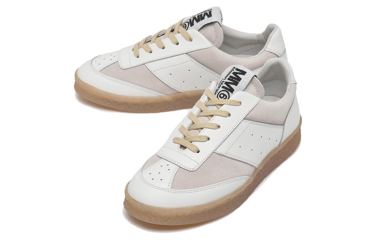 MM6 Maison Margiela Court Sneakers Low-Top Fashion Skate Shoes White 3