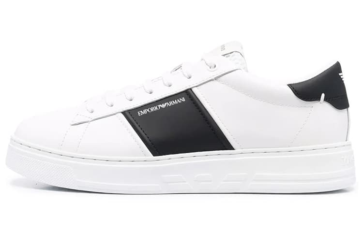 EMPORIO ARMANI Logo-stripe Low-top Sneakers