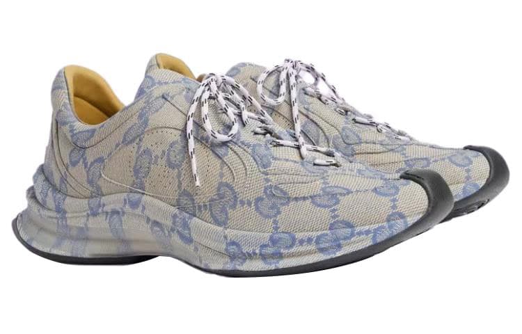 GUCCI Monogram Run Sneaker Beige Blue 6