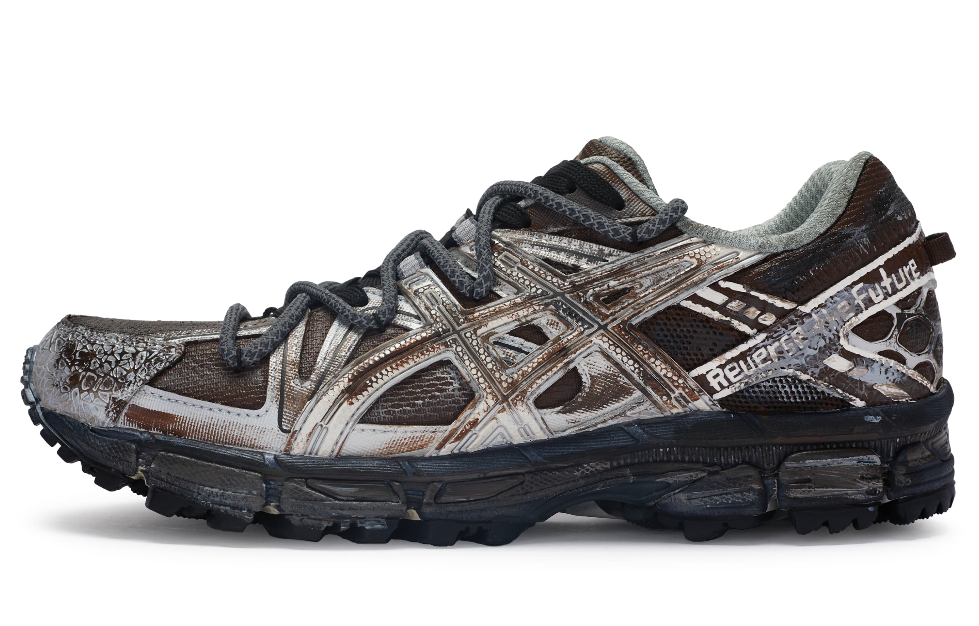 Asics Gel-Kahana 8 Cushioning Anti-Slip And Wear-Resistant Low-Top Running Shoes Men's Silver Brown Black 2