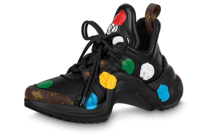 LOUIS VUITTON X Yk Academy Archlight Sneakers 'Black With Colorful Dots' Women's 2