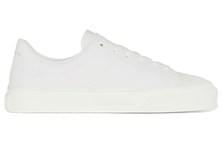 GIVENCHY City Sport Calfskin Print Low Top Fashion Skate Shoes Men's White Green 4