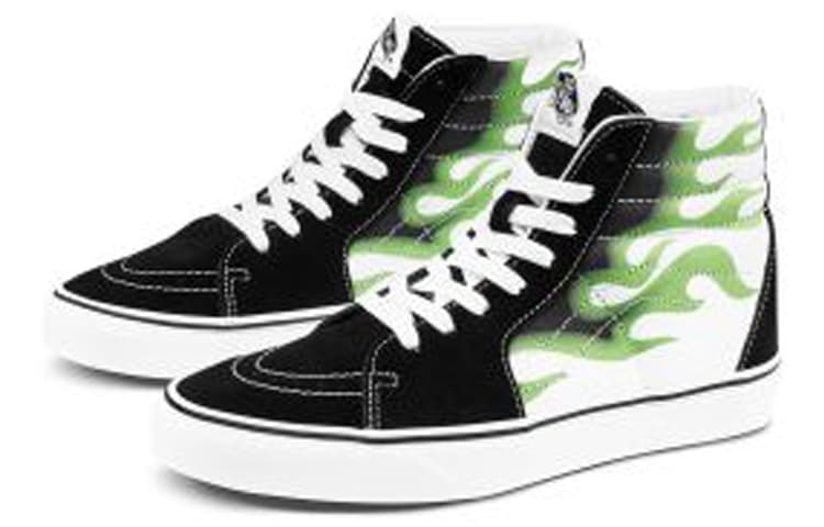 Sk8 Vans Hi 'Flame Black White' 4