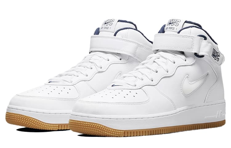 Nike Air Force 1 Mid Qs Jewel Nyc White Midnight Navy 5