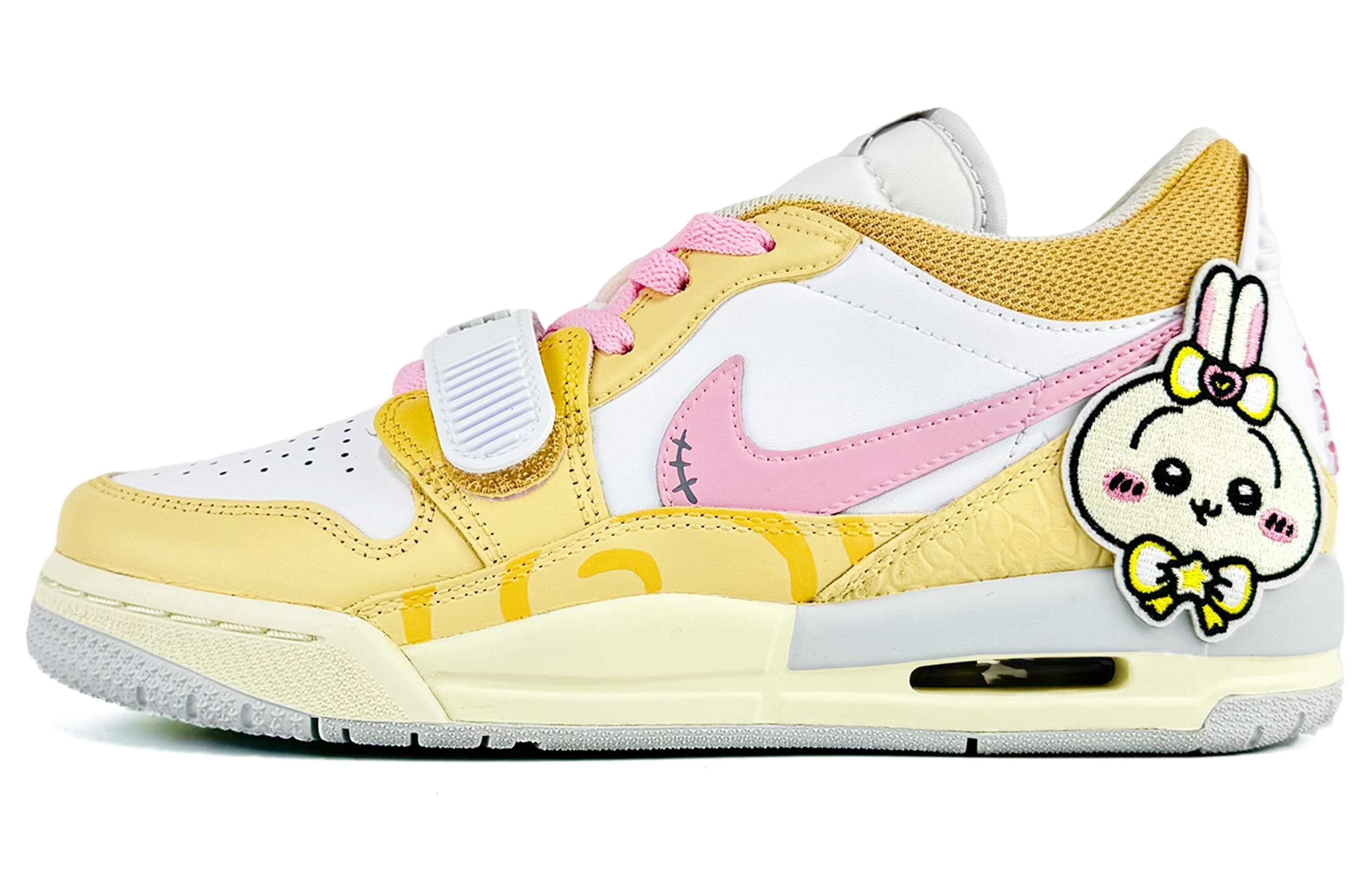 Jordan Legacy 312 SuiXin Little Usagi Anti-Slip Wear-Resistant Low-Top Vintage Basketball Shoes GS Yellow Pink 2