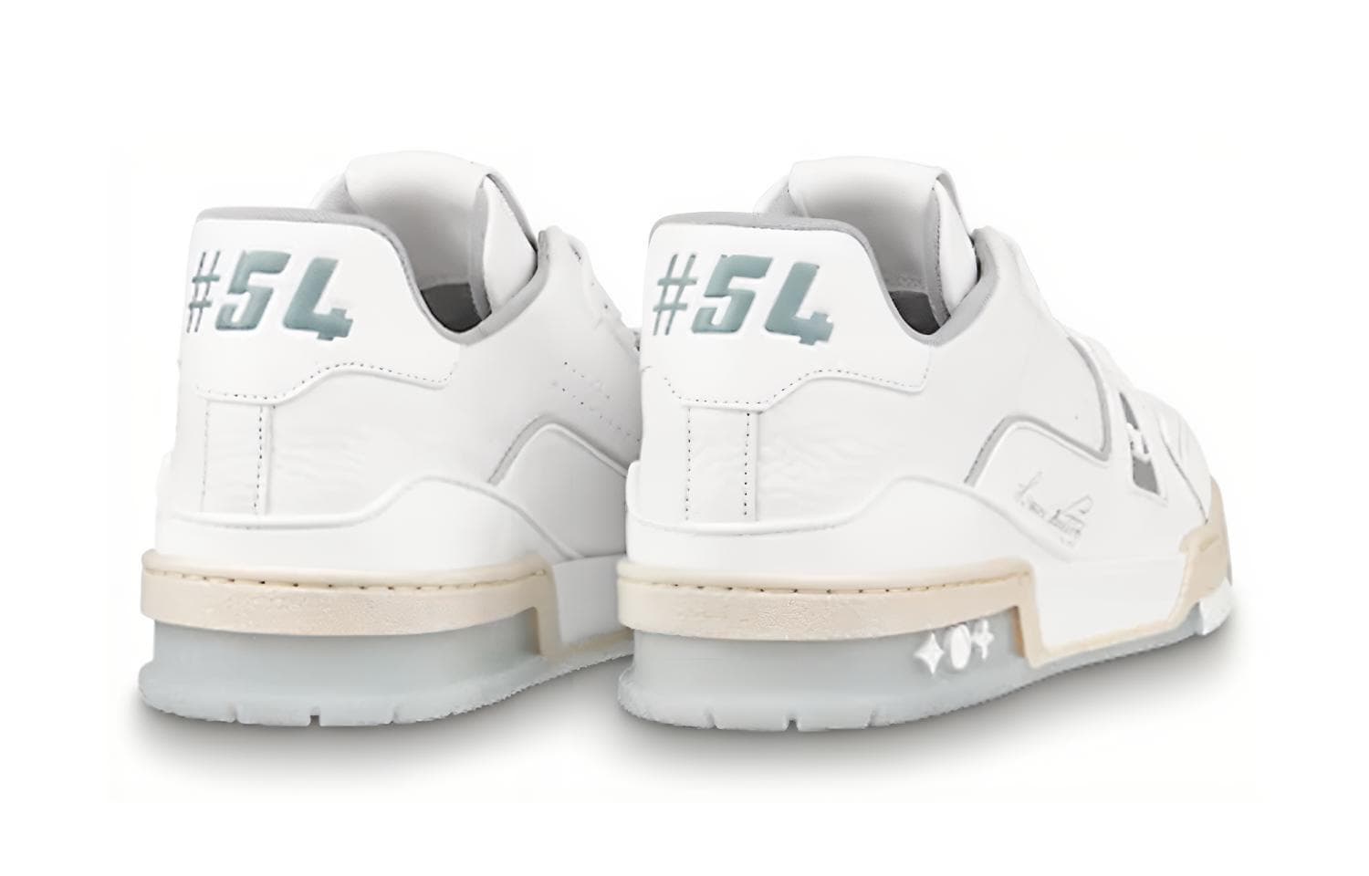 LOUIS VUITTON Trainer White Grey Signature 6