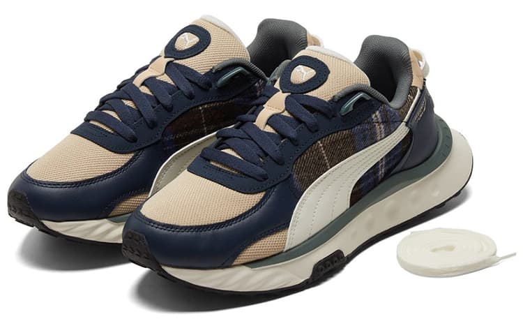 PUMA Wild Rider Flannel 'Blue Cream White' 5