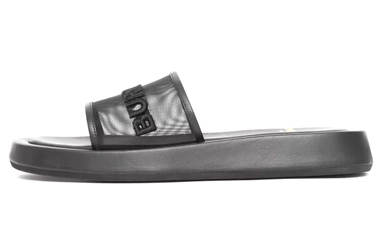 Burberry Embroidered Logo Slide Black Women's 2