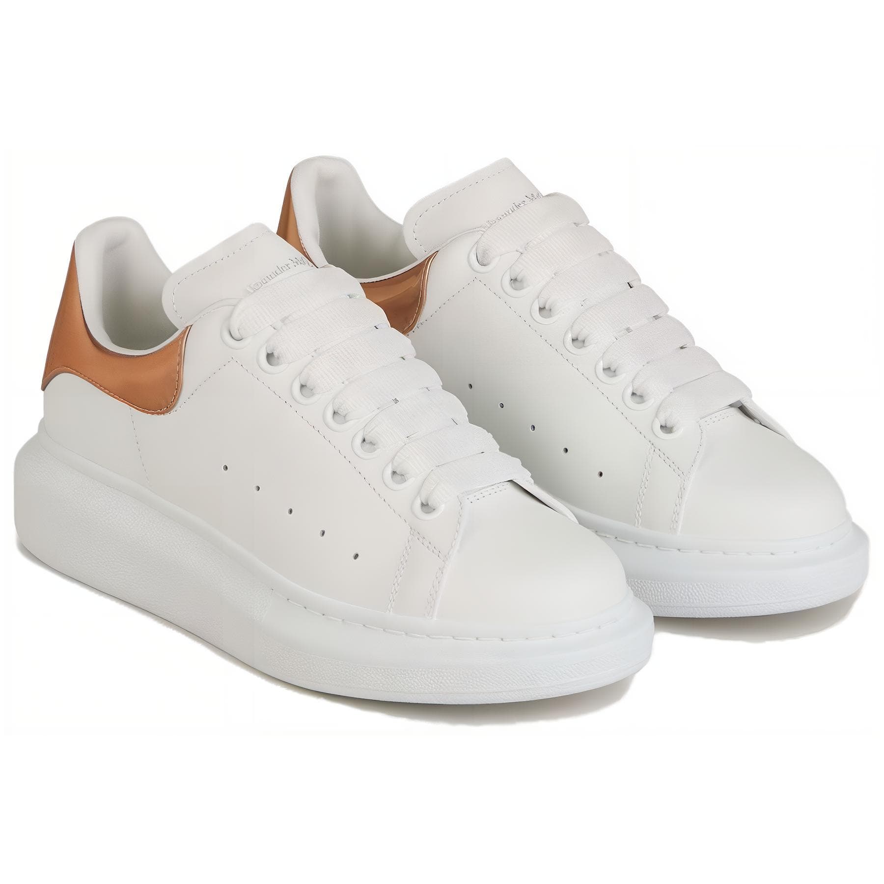 Alexander McQueen Oversized White Rose Gold Women's 5