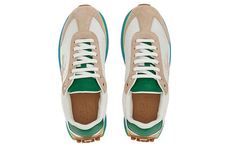 FERRAGAMO Leather Nylon Low-Top Casual Shoes Women's 5
