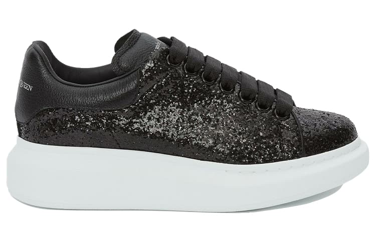 Alexander McQueen Oversized Sneaker Glitter 'Black' Women's 3