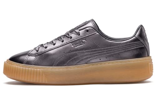 PUMA Basket Platform Luxe 'Silver' Women's