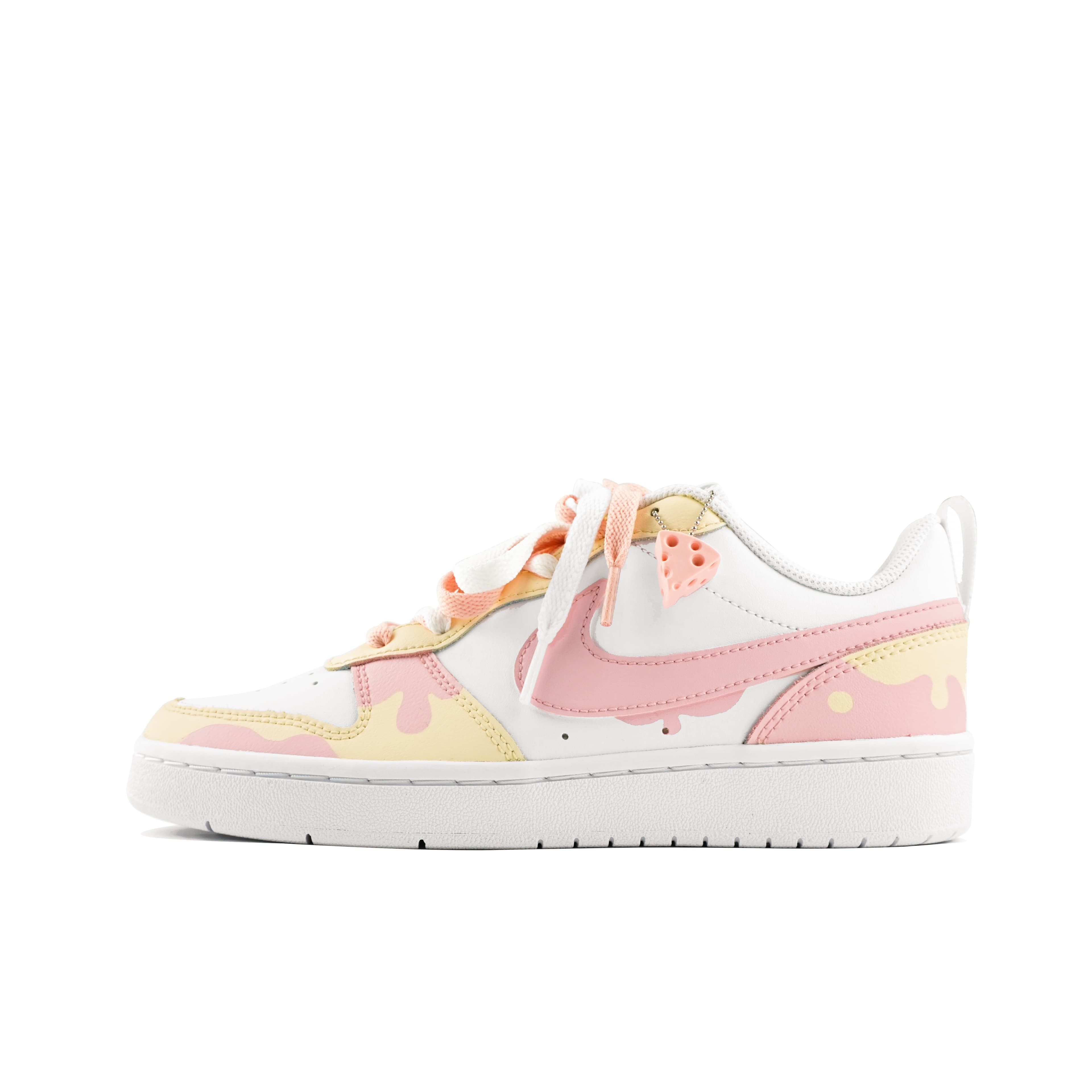 Nike Court Borough Series Low 2 Low Top Skateboard Shoes GS White Yellow 4