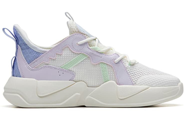 Anta Life Collection G6 Cushioning Anti-Slip And Wear-Resistant Low-Top Sports Casual Shoes Women's White Purple Blue 4