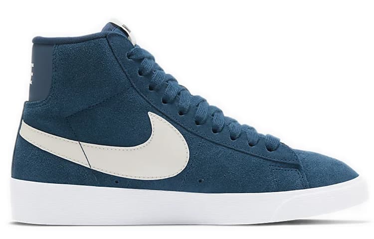 Nike Blazer Mid Vintage Suede Blue White Women's 3