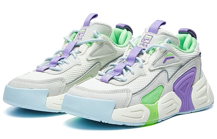 FILA Swarm Low Swirl Sneakers Purple/white/grey 4