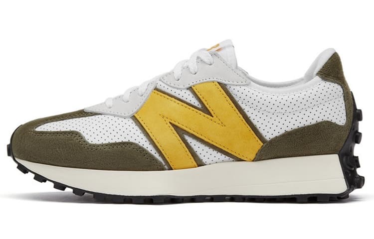 New Balance 327 White Yellow Olive 2