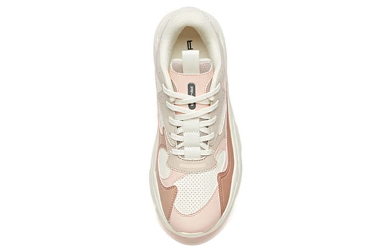 ANTA Chunky Sneakers Women's Low-Top Gray/White/Pink 5