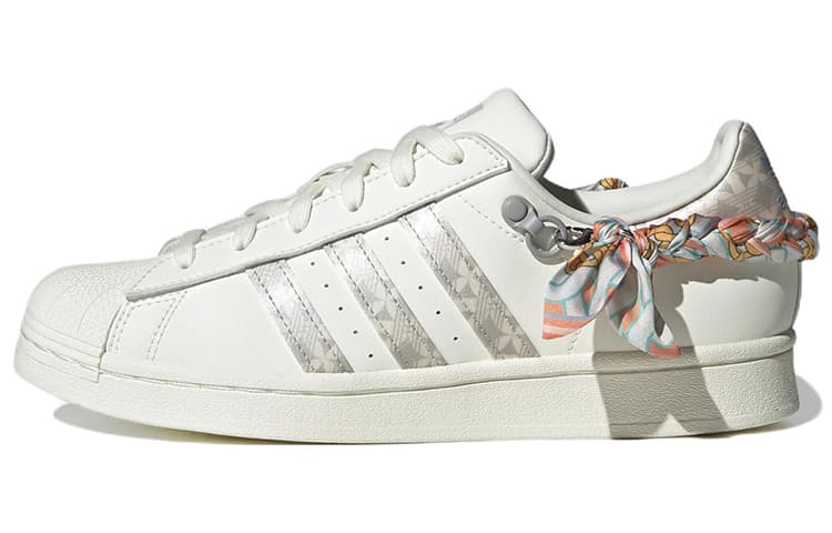 Adidas Originals Superstar Skateboard Shoes Women's Low Top Tea White 2