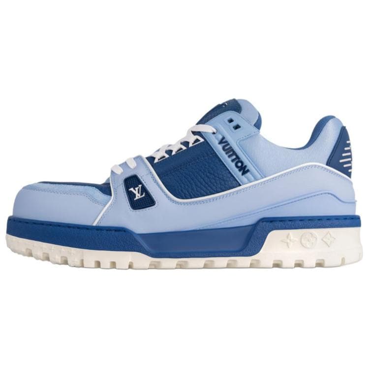 LOUIS VUITTON Trainer Maxi Low-Top Skateboard Shoes Men's Blue 2