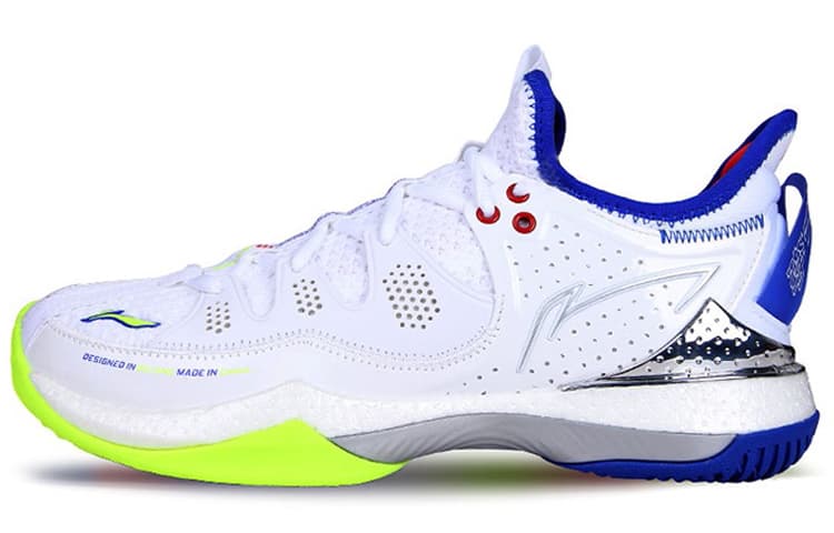 LiNing Battle Halberd 3 Cushioned Slip Resistant Abrasion Resistant Breathable Low Top Badminton Shoes Unisex White 2
