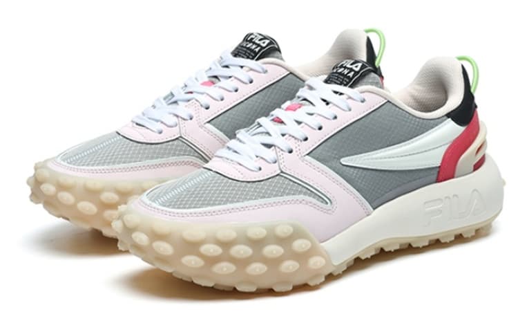 FILA Gara Cushioning Anti-Slip And Wear-Resistant Low-Top Casual Shoes Women's Gray Pink 4