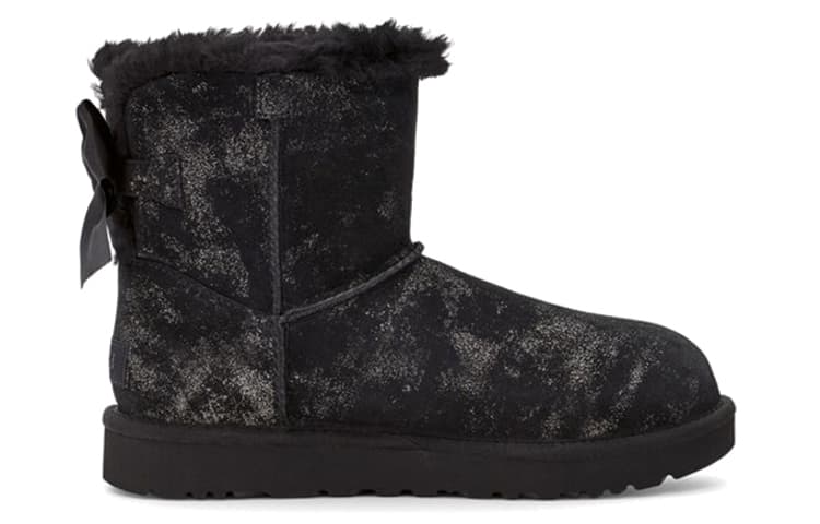 UGG Mini Bailey Bow Glimmer Black Women's 4