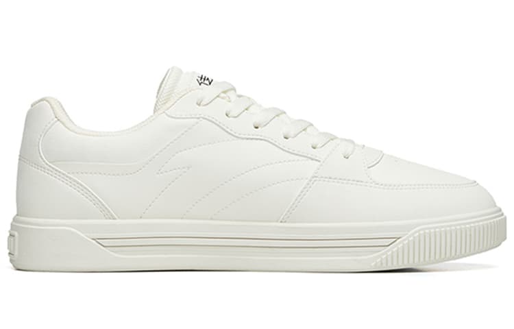 Anta Life Series Non-Slip Wear-Resistant Low-Top Skate Shoes Men's White Black 4
