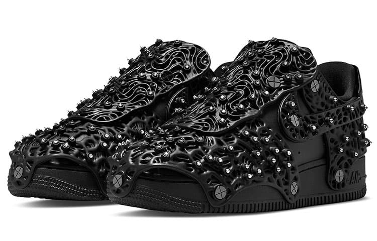 Nike Air Force 1 Low Swarovski Retroreflective Crystals Black Women's 6
