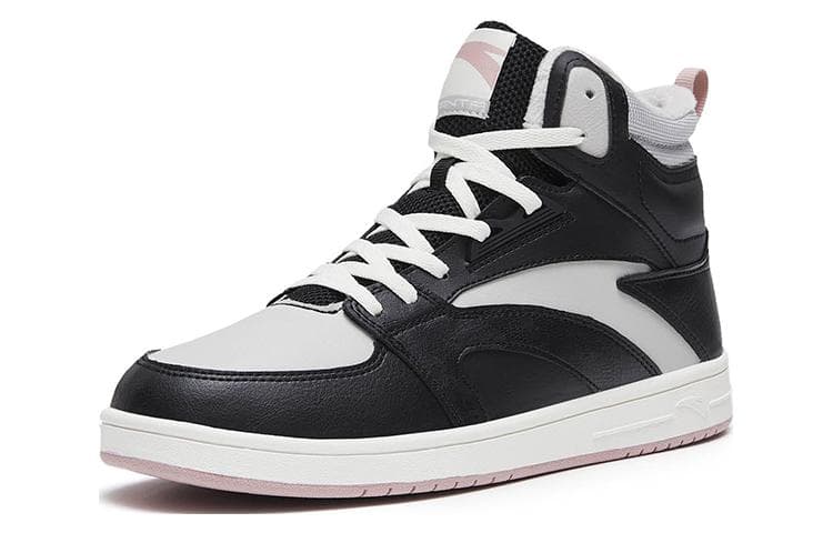 Anta Street Naughty Warm Slip-Resistant High-Top Skateboard Shoes Women's Black 4