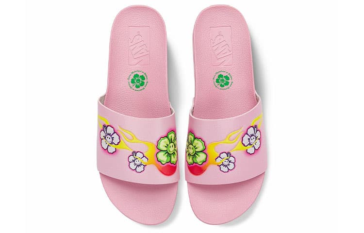Vans Slide Slippers Women's Pink/Yellow 6