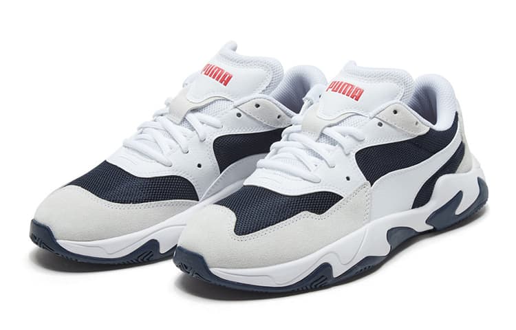 PUMA Storm Adrenaline Low White Casual Sneakers Shoes 'Black White' 6