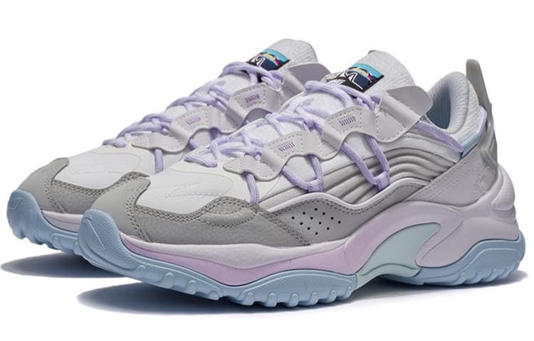 LiNing Aurora WindWalker V2 Cushioning Low-Top Sports Casual Shoes Women's White Gray 6