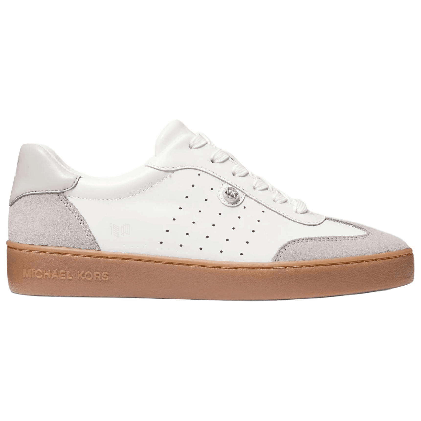 MICHAEL KORS Scotty Cow Leather Round Toe Lace-Up Low-Top Sneakers Women's 4