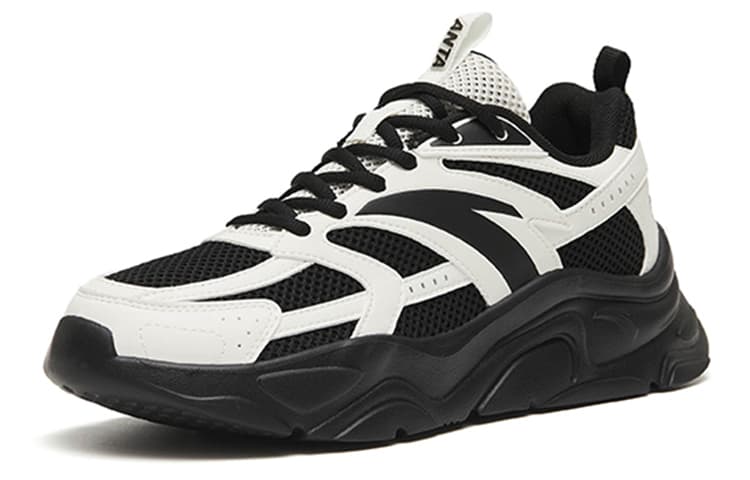 Anta Life Collection Low-Top Casual Shoes Women's Black White 6