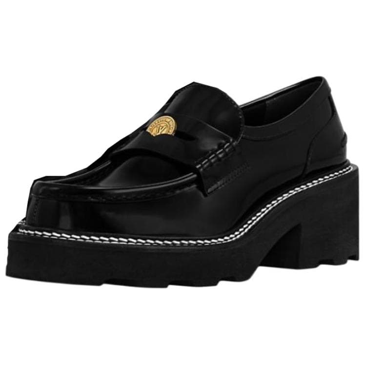 LOUIS VUITTON Beaubourg Loafers Women's Black 2