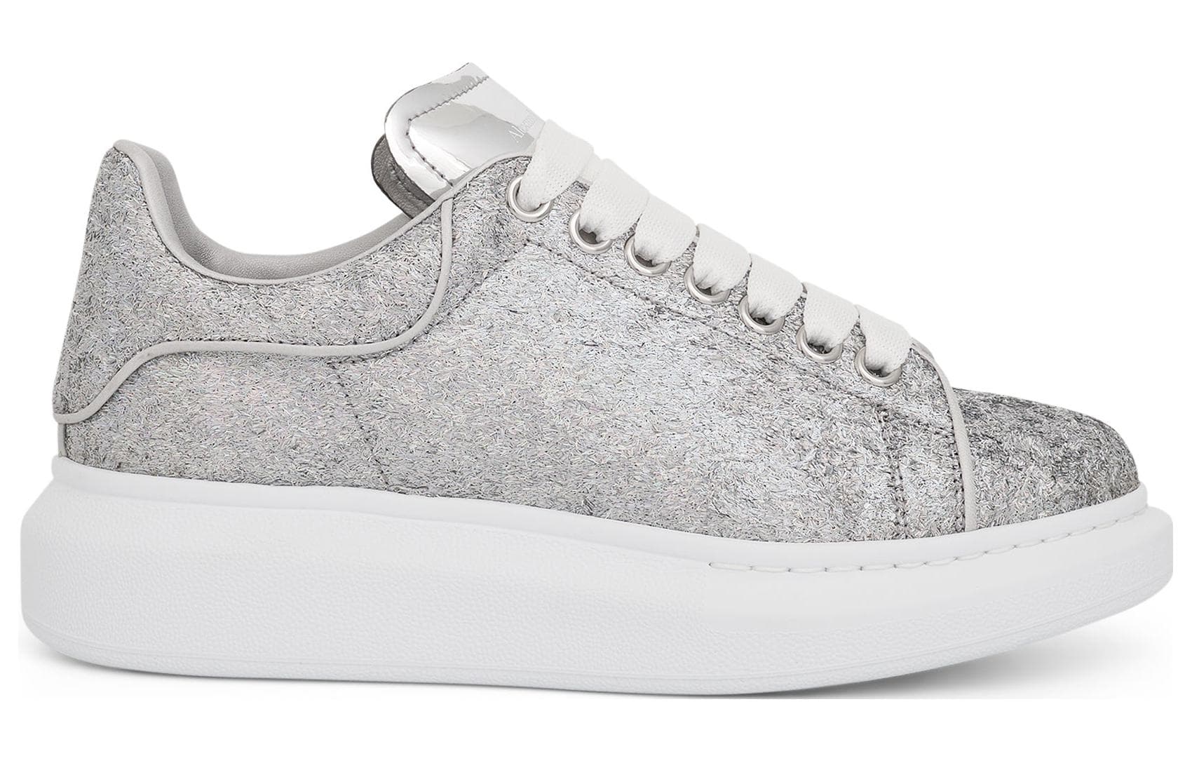 Alexander McQueen Oversized Silver Holographics Glitter Women's 4