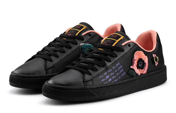 Puma Basket Floral Black Women's 6