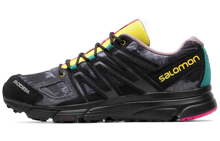 SALOMON Bodega X SALOMON X Mission 4 Suede 'Black Yellow' 2