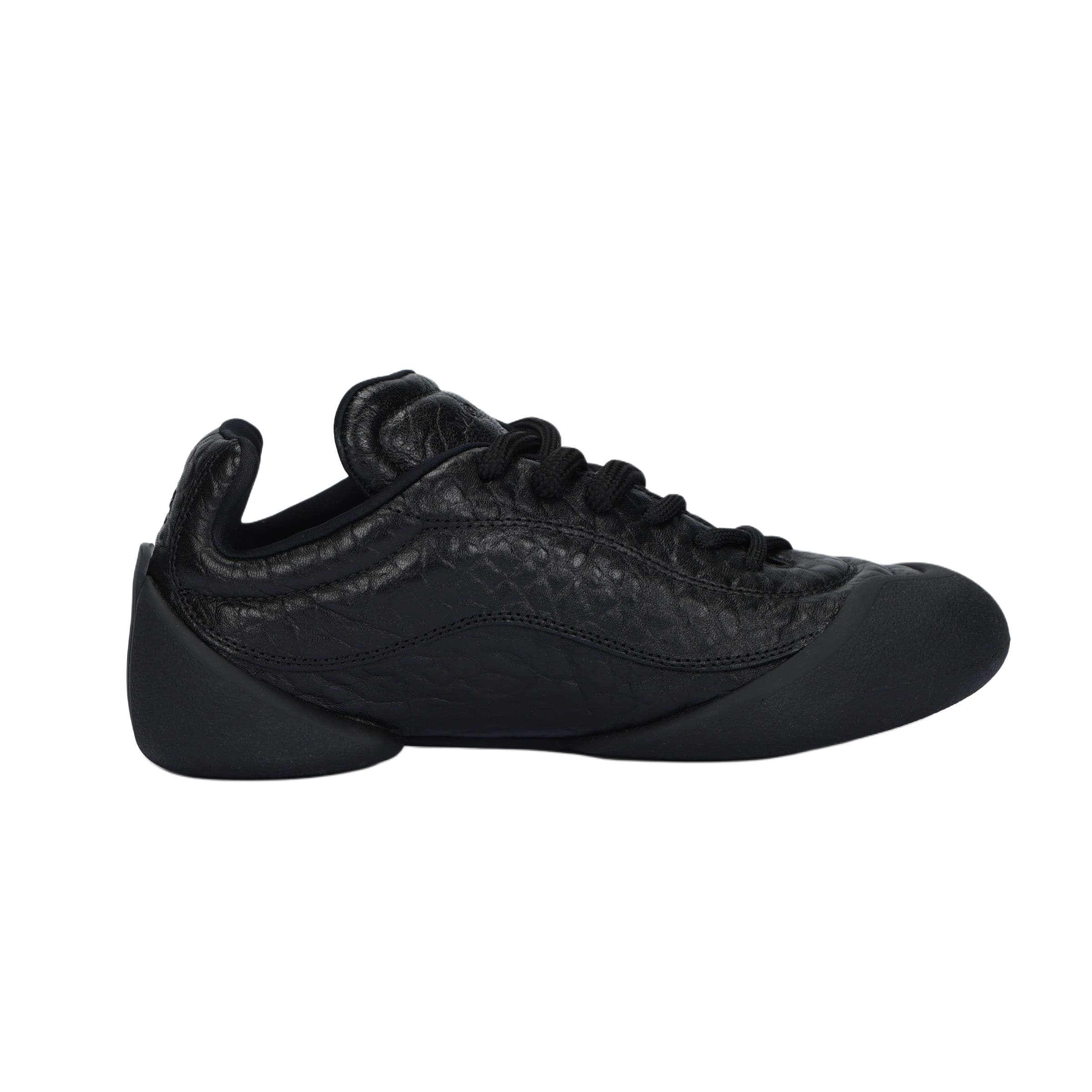 Alexander McQueen Flexion Leather Lace-Up Round Toe Low-Top Casual Shoes Women's Black 3