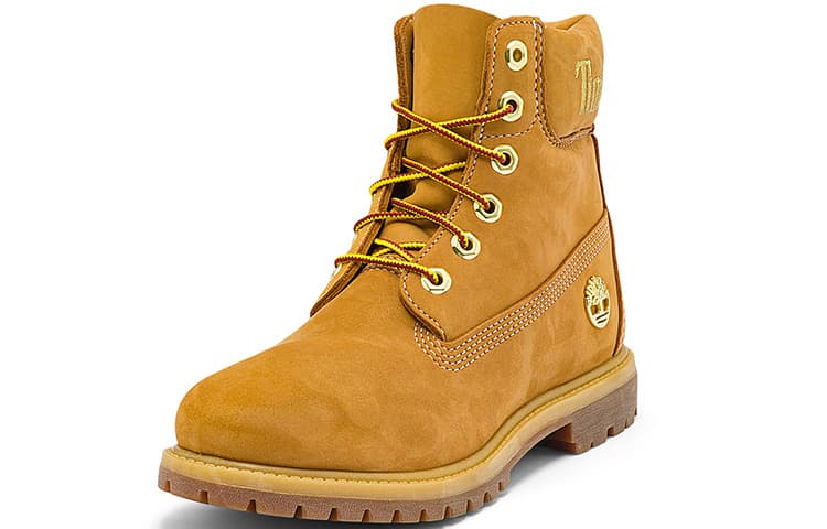 Timberland 6 Inch Premium Waterproof Boots 'Wheat Nubuck With Gold Logo' Women's 6