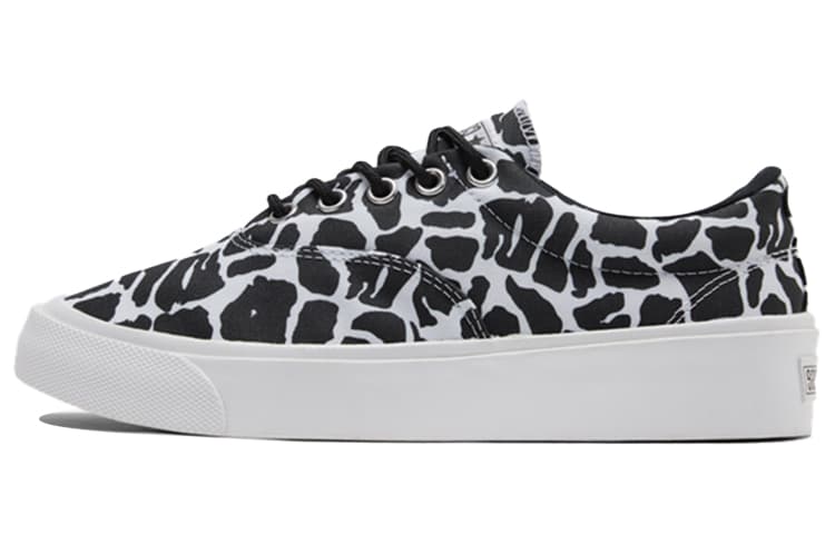 Converse Skidgrip Stylish Low Top Casual Canvas Shoes Black Gray Printing 'Black Gray'