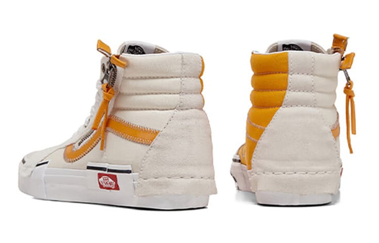 Vans SK8 HI Shoes White/Yellow 6