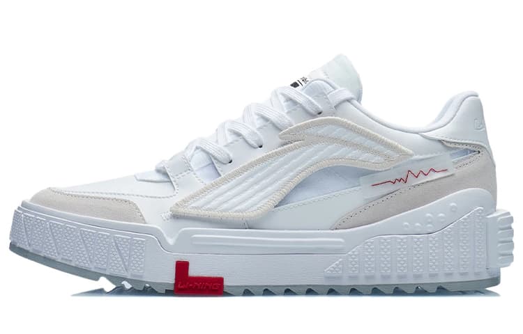 LiNing Attack Coverage Warm Slip-Resistant Low-Top Skateboard Shoes White