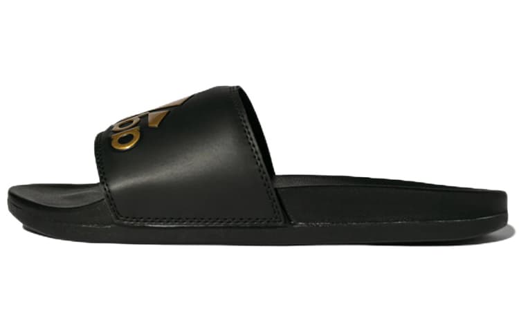 Adidas Adilette Comfort Slides Core Black Gold Metallic 2