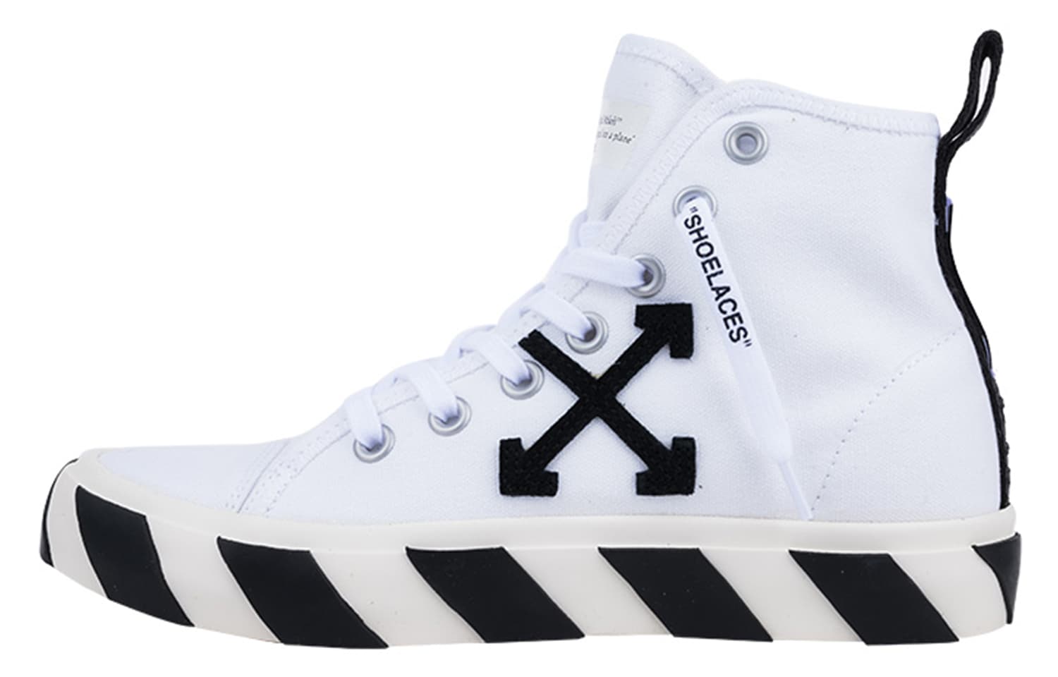 OFF WHITE Vulcanized Mid Top White Black 2