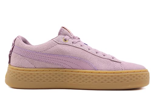 PUMA Smash Platform Frill Sneaker Low Damen Lila Braun Women's 4