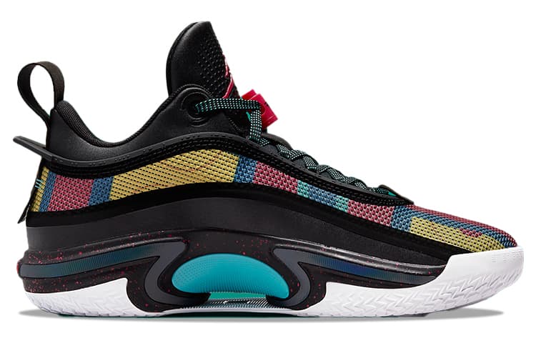 JORDAN 36 Low 'Black Multi Color' 4