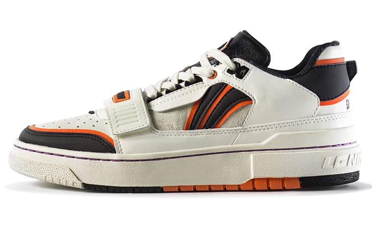 LiNing Rookie Chang'an Youth Low-Top Vintage Basketball Shoes Men's Neon Flame Orange