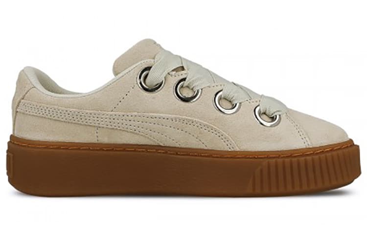 PUMA Platform Kiss Suede 'White' Women's 3